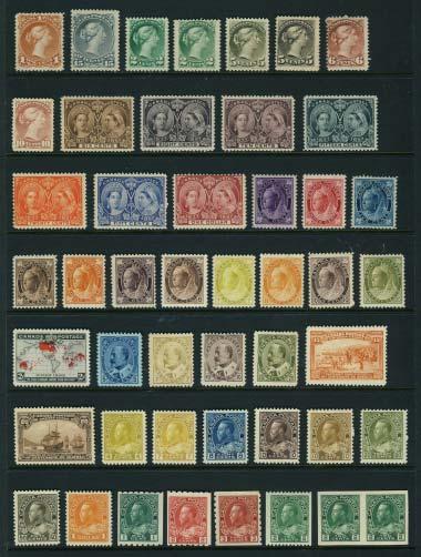 1343 */ #8/1621 Canada and Newfoundland old-time collection on Kabe pages, several hundred with reasonable degree of completion in twentieth century.