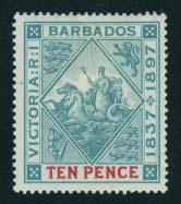 Barbados Barbuda 760 ** #865-866 1987 $5 Sea Birds and Reef Fish,