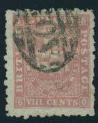 1c shade (#21a), used in above average quality, 8c with nice A5C SE.19.1862 abbreviated cds cancel, fi ne-very.