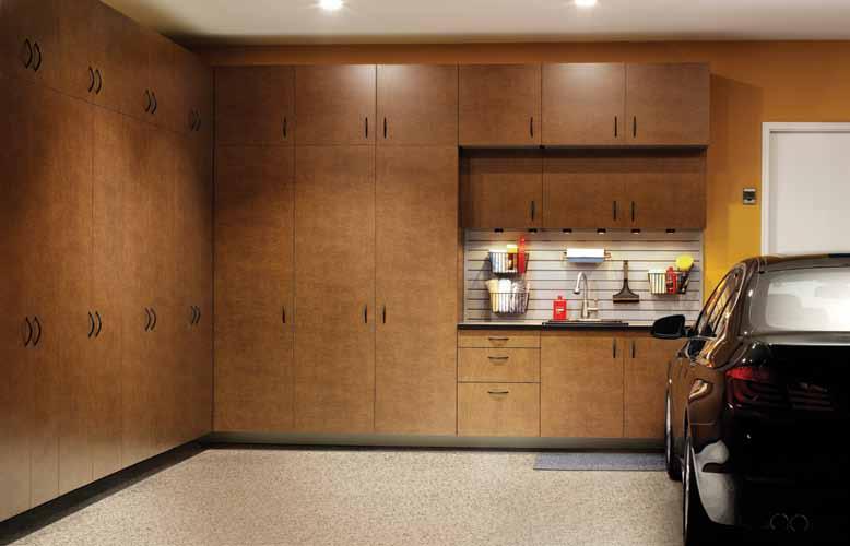 Garage Elevated parking Take your garage to new heights with wall-to-wall storage that maximizes every inch of space.