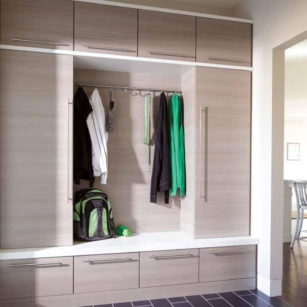 Entryway Make an entrance Wall-to-wall mudroom storage keeps you organized coming and