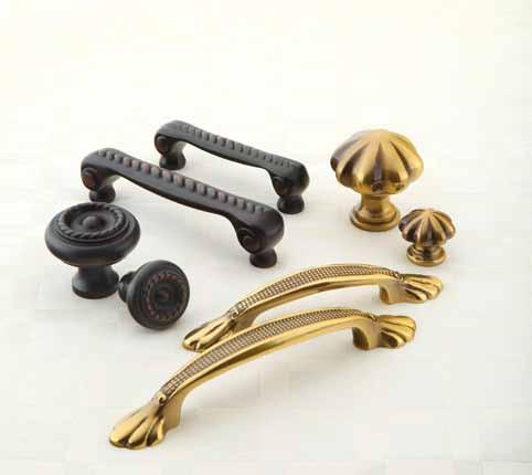 COMPLETE DIMENSIONAL INFORMATION ON PAGES 46-47 h i k j h. Brass Rope Pull 86125 86126 86127 86247 j. Brass Footed Pull 86134 86135 86136 86250 i. Brass Melon Knob 86121 86122 86203 11/ 13/ 11/ 13/ k.
