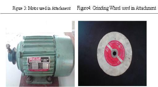 Figure 4: Grinding Wheel Used in Attachement Abrasive Grinding Wheel Carborundum Universal Company Aluminum Oxide Abrasive 200 mm Diameter 20 mm Thickness 31.75 Bore Max.