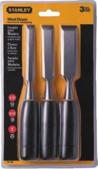 WOOD CHISEL SET, 3 PCS - 1/2 x 7 3/4, 3/4 x 7 3/4, 1 x 7 3/4 5 30 555 STRIKING TOOLS- CENTER PUNCH Used for marking metal or making indentations for starting drill holes One piece construction forged