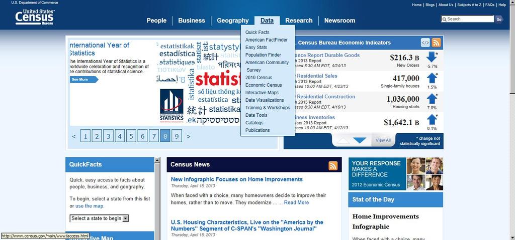 Census Homepage: census.