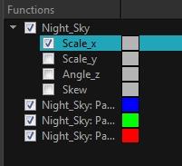 To display a function in the Function view, click on the layer containing the functions to adjust in the Timeline view. 3.