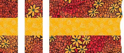 Flower Blocks Notes: Use a ¼" seam allowance for all stitching. There are 8 different print fabrics used to make the 4.