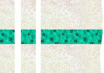 Vine Blocks 1. Sew a x WOF green strip lengthwise between (2) 3½" x WOF cream strips to make a strip set.