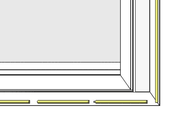 Apply sill flashing to exterior side first allowing for a minimum of 3 of flashing to be below the sill, and a minimum of 6 up each side. (Fig. 5) D. Flashing tape must cover the entire sill plate.