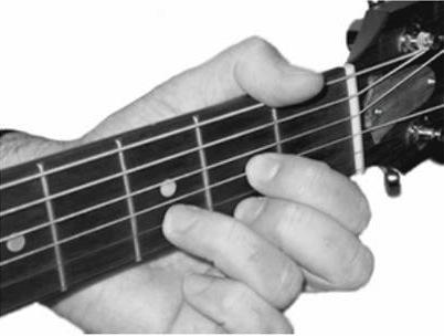 The Fourth Chord: 4-String Chord Helpful Tips: Now that we are using 3 fingers to play the chord, make sure you re careful to only use the tips of your fingers as you press the strings.