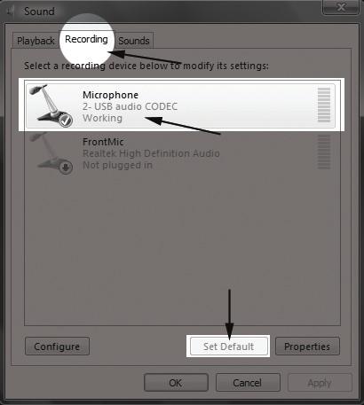 4. Click on the tab labeled Levels. The volume of the headphones can be adjusted by moving the fader labeled as Speakers.
