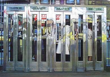 Richard Estes, 1932- Telephone Booths, 1968 Times Square, 2004