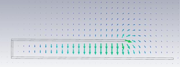 OPTIMAL INSTALLATION GUIDE Main Element Strong E-Field Between Plates Fringing Fields Ground Plate Figure 31 E-Field Radiation from FlexPIFA, Taken from CST Simulation The main element should be