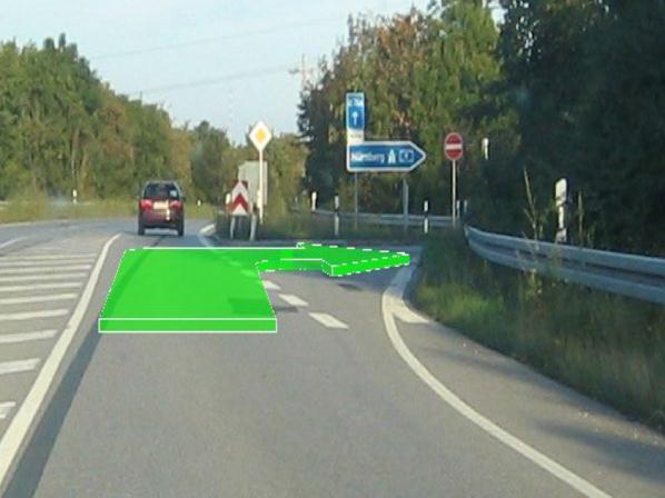 The concept of projecting navigation instructions and guidance onto the windshield using HUD or AR has been investigated for some years with the objective to make decision making easier for the