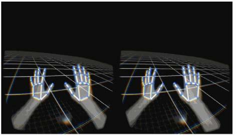 Figure 49. Using your own hands in VR with Leap Motion Source: Leap Motion.