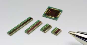 Compact thin COB (chip on board) package technology Small mount area can be achieved by mounting the CMOS image sensor chip on a compact thin COB package that is about the same size.
