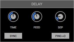 MODULATION: This effect is applied to the output of the filter but happens on the opposite audio channel. It is then routed back to the feedback input of the first delay line on the original channel.
