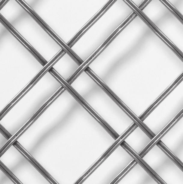Double crimped, 1/1" x 1/8" reeded wire with a combination of 1/2" and 1-1/2" mesh openings.