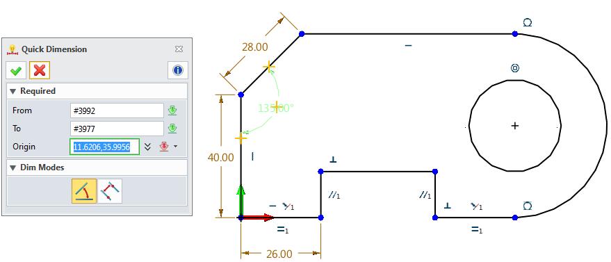 5 Angular Dimension Method1: Constraint ribbon toolbar->dimension->