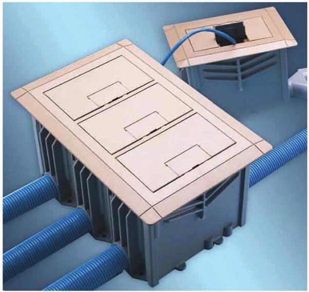 Rectangular Floor Boxes 1-, 2- and 3-Gang Features Covers require no adjusting collar. Two screws assure a flush, secure installation.
