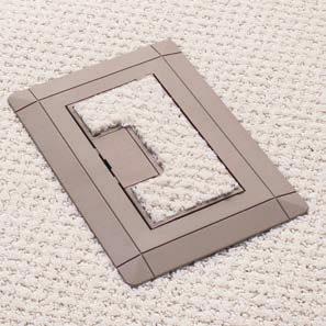 Rectangular Floor Box Covers Nonmetallic 1-, 2- and 3-Gang Features High impact resistant thermoplastic Field reversible for tile or carpet Gasketed for a watertight seal Double door design For tile