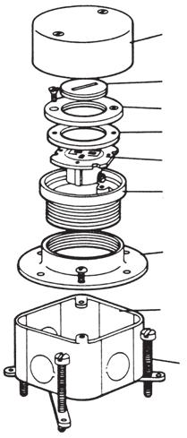 Replacement Parts and Accessories For 70, 88 and 98, 671 or 672 Series Metal Cap: 8818 Plug Insert: 69 Floor Box: P-90-2 Gasket: 8811 Receptacle and Plate: 78G-12 Adjusting Ring: 8805 Threaded Steel