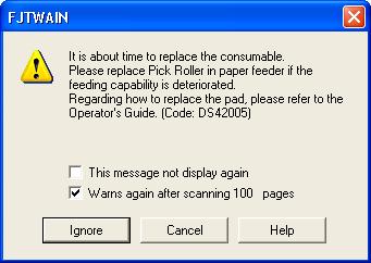 2. Click the [OK] button on the displayed confirmation message. The counter is reset to 0. (The remaining ink indication (percentage) is reset to 100.) 3.