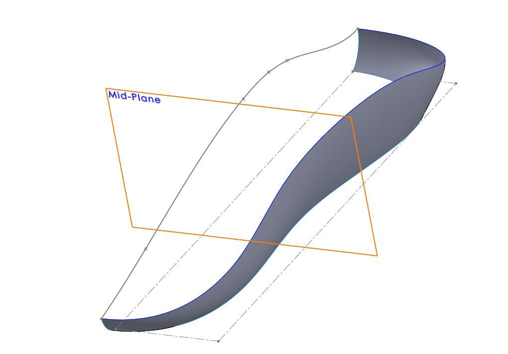 For Guide Curves, select Projected Curve and Bottom Edge Edge.