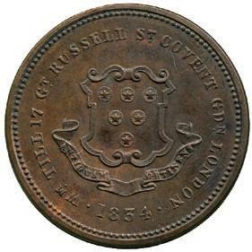 (7) 400-500 264 Scotland, Angusshire, Dundee, J M & Co, Copper Farthing (2), obv pair of scales, rev sentinel on duty, breach of a cannon to left, edge plain (D&H 39, 39bis); Lanarkshire, Glasgow,