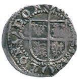 mark martlet (1560-1561), both sides, rev quartered shield of arms upon long cross