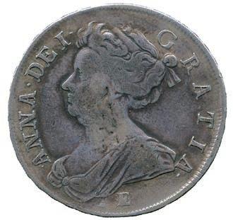 30-50 173 Anne (1702-1714), Pre-Union, Silver Halfcrown, 1706, roses and plumes, Post-Union, Silver