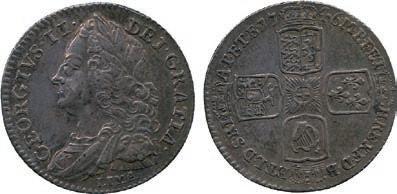 George II, Halfpenny, 1739, young bust left, rev Britannia seated left, date in exergue