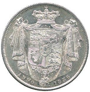 300-350 197 George IV, Silver Shilling, 1826, bare head left, rev