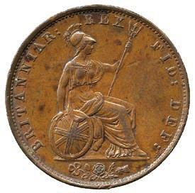 no initials on truncation, rev Britannia seated (Peck 1455; S