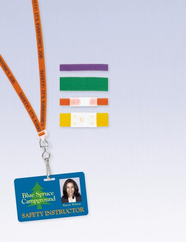 Lanyards can be custom-printed with logos, phone numbers, website addresses, or other messages. Call for details and pricing.