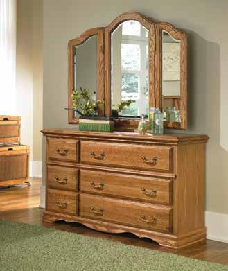 for those smaller areas Essential Mirror Essential Mirror #4500 58"W x 37-½"H x 3"D 1" Beveled mirror Scaled to match the Essential Dresser