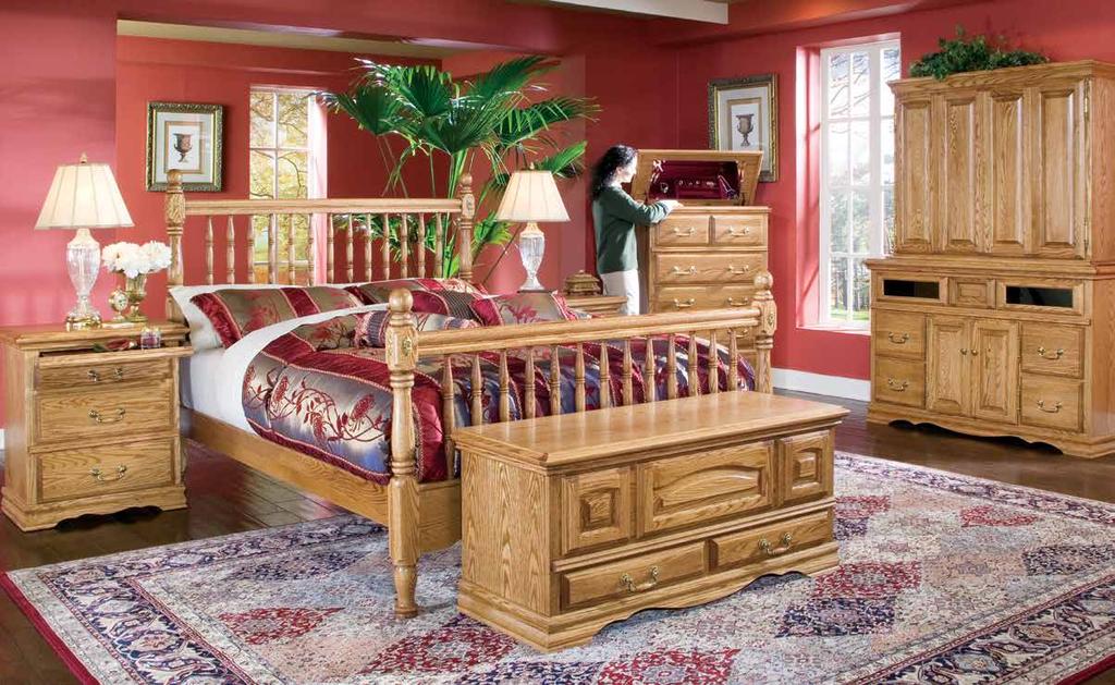 The Deluxe Spindle Bed #460 Headboard 53"H & Posts 58"H Footboard 35"H & Posts 40-1/2"H E.