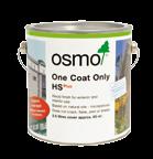 .. > Osmo One Coat Only HS Plus does not crack, flake, peel or blister, is durable, weather- and UV-resistant, controls moisture and reduces swelling and shrinkage > Number of coats: 1 coat >