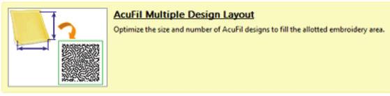 The AcuFil Tool automatically saves all designs in the native format for the