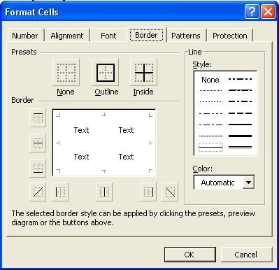 5. Memaparkan sempadan sel dalam jadual Memaparkan garis sempadan tegak bagi sel-sel dalam jadual. (a) Klik sel A11.