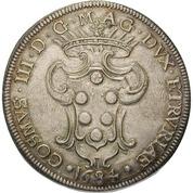 Grand Duchy of Tuscany, Cosimo III de' Medici (1670-1723), Scudo 1684 Scudo Duke Cosimo III de' Medici Undefined Year of Issue: 1684 Weight (g): 26.01 Diameter (mm): 43.