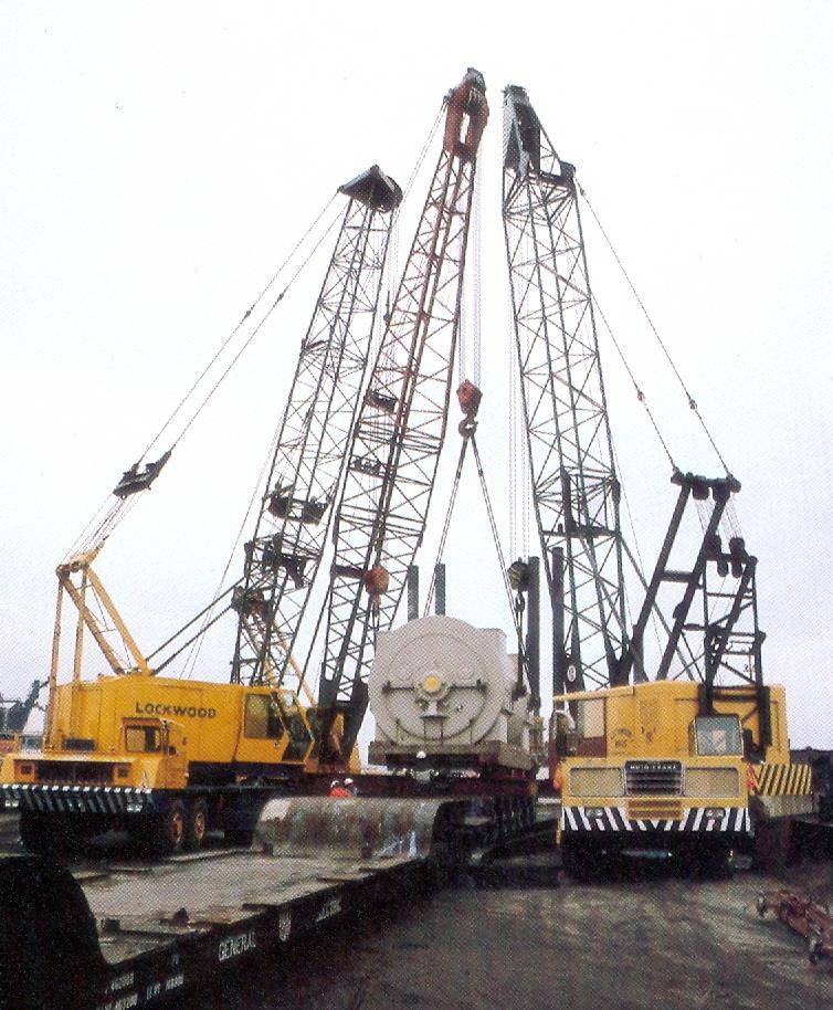 MULTIPLE CRANE LIFTS (MORE THAN TWO CRANES) Except for roll-ups, lifting up and down should be the only actions allowed De-rating the cranes