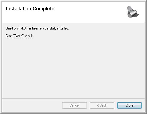 Installation 4. When you re certain that the software has completely loaded, return to the Complete the installation by connecting your hardware window. 5. Click OK.