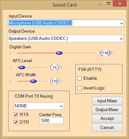 This window is setup very similar to most any other Amateur Radio digital terminal program with the main menu at the top, receive and transmit display areas and the banks of 10 Macro Buttons and the