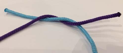 tying: -The ends of a rope