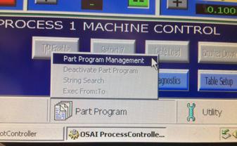 Minimize the program (OSAI Process Controller).