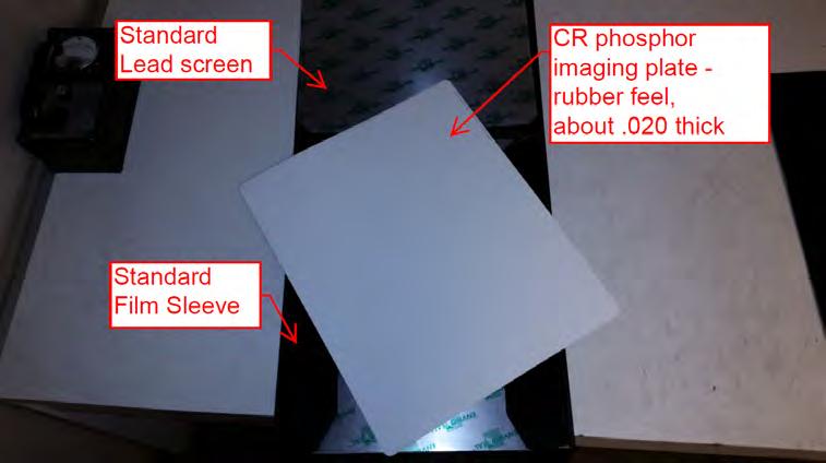 Implementation of the CR system We use the CR imaging plates in the same sleeves