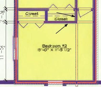 Floor Plans 51. Zoom into the Bedroom #2 area.