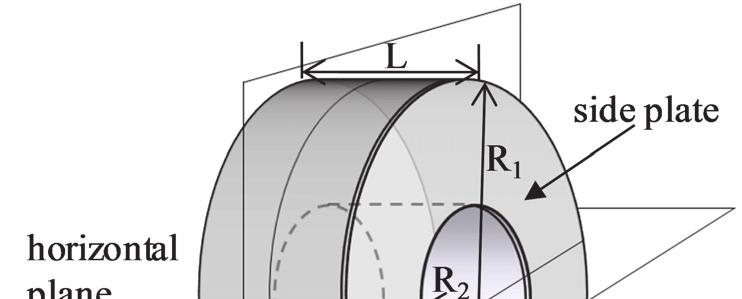 tire. The structure shown in Fig. 2 is employed as the tire model in the simulation. The MoM code of FEKO is used. The structure of the cylindrical resonator is shown in Fig. 5.