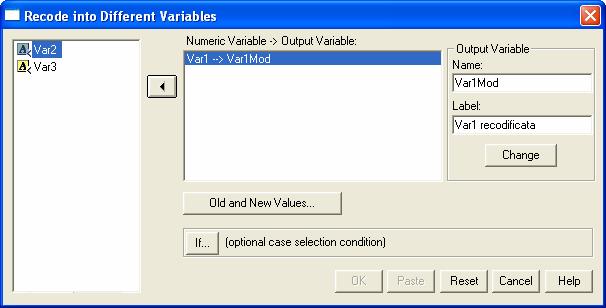 variabile pentru care se poate preciza tipul şi eticheta în subdialogul afişat prin acţionarea butonului Type & Label.